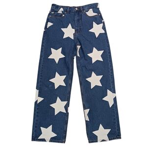 BDG Urban Outfitters‎ Low-Rise Tapered Baggy Jean  Star Print  Size 26
